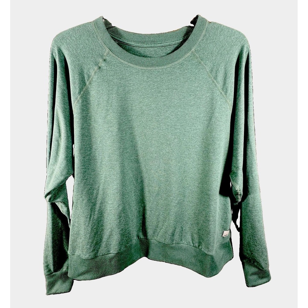 Vuori Halo Long Sleeve Crew Top Women's  XL Green Soft Yoga Performance Lounge